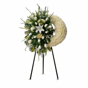 Corona Media Luna Blanca