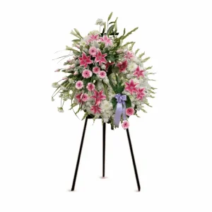 Corona Fúnebre Especial Rosada