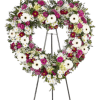 Corazón Fúnebre Margaritas Y Gerberas